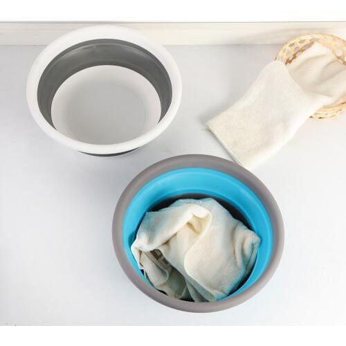 Folding washbasin diameter:32CM Collapsible Portable Basin Pot Camping Fishing Car Washing Basins water Z12