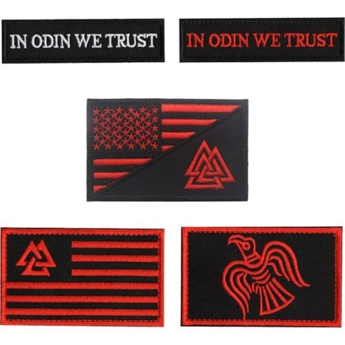 3D Embroidery Nordic Tactical Amulet Badge Viking Symbol Morale Chapter Patch Armband Denim Clothes Backpack Accessories