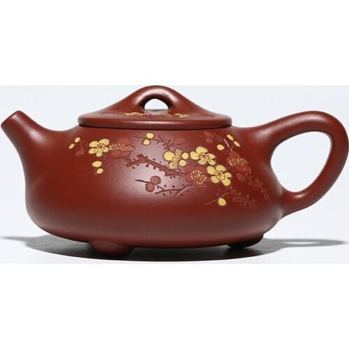 Yixing Purple Clay Teapots 210ml Zisha Da Hong Pao tea pot Handmade Plum jing zhou shi piao hu kettle Ceramic