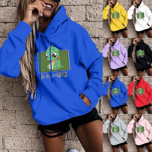 Plus Size Sweatshirt Hoodie Womens Fashion Casual Fun Print Hooded Sweatshirt Loose Sports Tops Pullover Vetement Femme 2021