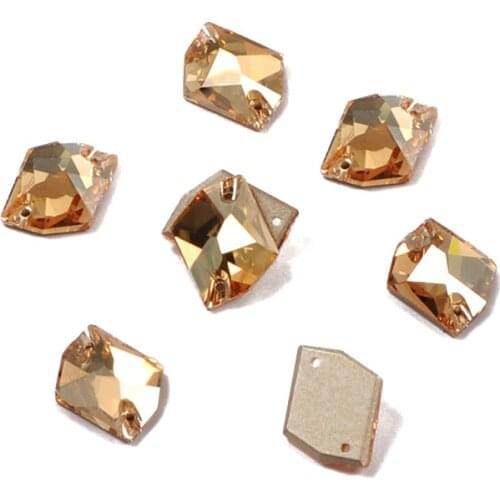 Golden shadow 6A Quality Cosmic Glass Sew On Rhinestones Crystal Sewing Strass for DIY Wedding Dress Garment gymnastics