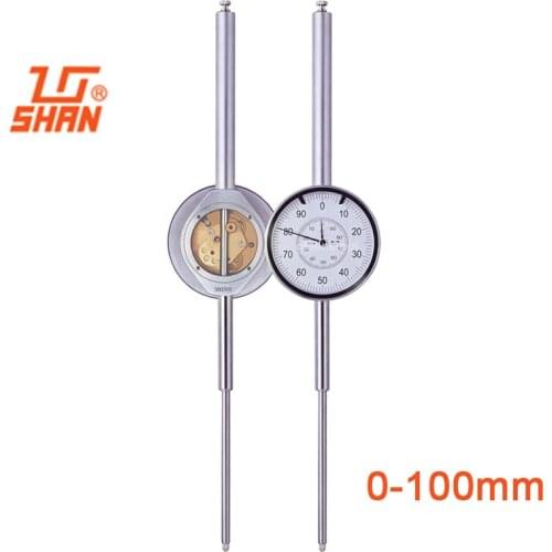 0-100mm Range 0.01mm Grad Dial Indicator White Dial 0-100 Reading large indicator gauge measuring tools