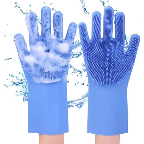 Gloves Kitchen Silicone Cleaning Gloves Magic Dish Washing for Household Scrubber Rubber Kitchen Clean Tool