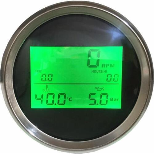 1pc 85mm Tachometer Fuel Level Gauge Water Level Gauge Volt Meter Oil Pressure Multifunction Gauge with 8 Kinds Backlight 9-32v