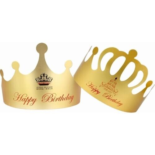 10pcs/pack Boy Girls Kid Princess King Crown Party Crown Cap Hat Decorations for Children Birthday Party Hats Celebration Decor