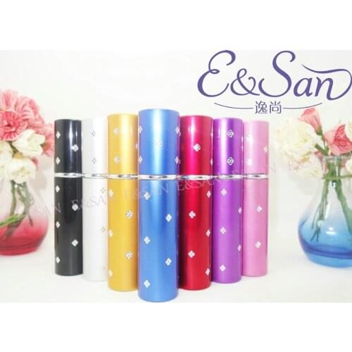 100PCS/LOT Plum 7 Colors Aluminum Outside Glass Perfume Bottles L04-10ML
