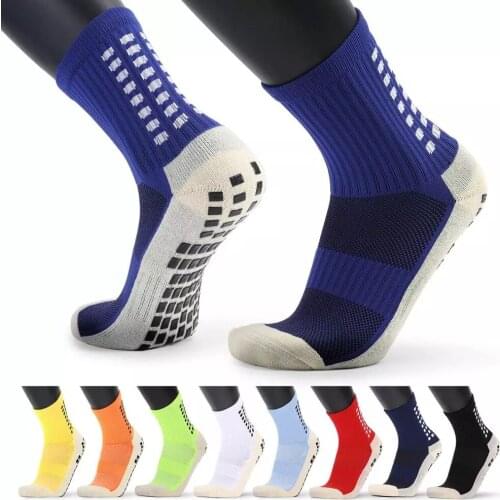 11 Colors Fashion Sports Anti Slip Soccer Socks Mens Soild Cotton Sweat Absorbing Breathable Basketball Football Baseball Sock