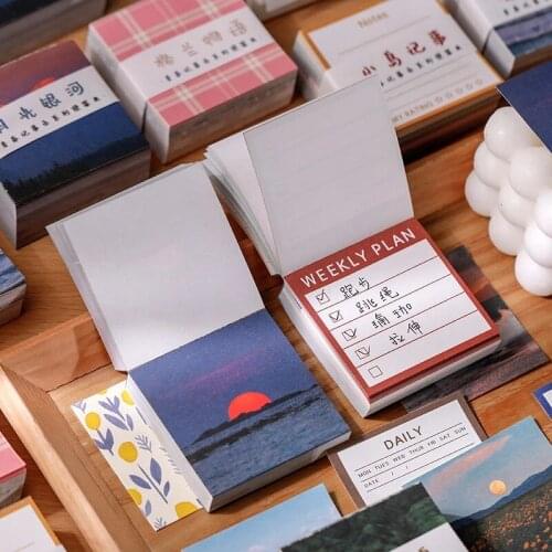 200 Pcs Spring Scenery Adhesive Memo Sticky Note Pads Notes Self-stick Note Pads For Reminders Study Work Office School Home Tip