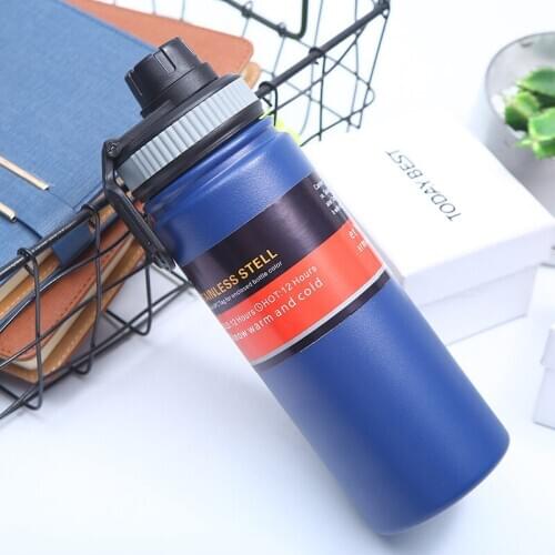 800ml Double-wall Stainless Steel Thermos Bottle Portable Sport Insulation Vacuum Flask Outdoor Water Cup