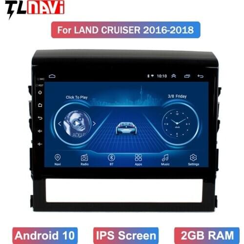 9 inch android 10 car multimedia GPS navigation for 1toyota land cruiser 2016-2018 support SWC