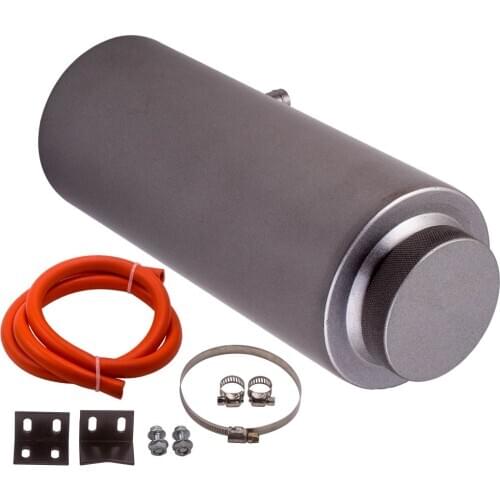 800ML Aluminum Radiator Coolant Oil Catch Can Tank Overflow Reservoir Sliver New