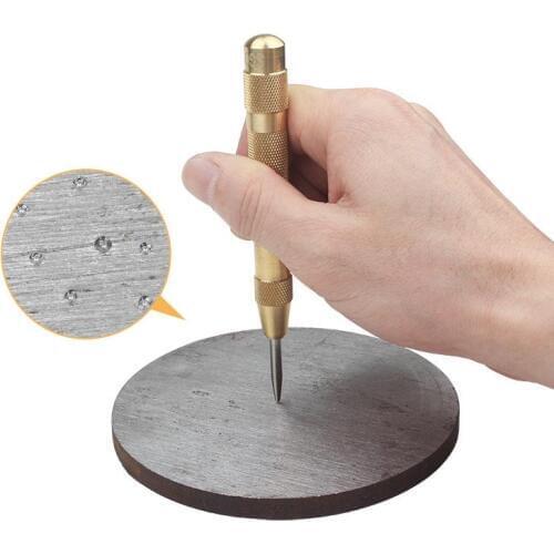 Golden HSS Automatic Center Punch Dot Punch Drill Bit Tools Positioner Semi Automatic Window Breaking Device Length 130mm