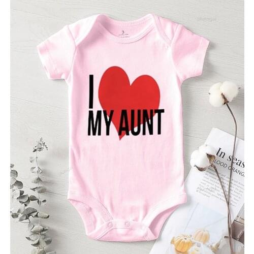 Infant Girls Printing Aunt Uncle Baby Girl Bodysuit Summer Kids' Things Jumpsuit Newborn Outfit Fall Bodysuits Baby Clothes