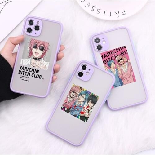 Phone Case for Iphone 12 Pro Max Mini X Xs Xr 6 6s 7 8 Plus 11 SE2020 Transparent Coque Yarichin Bitch Club Anime Cover Fundas