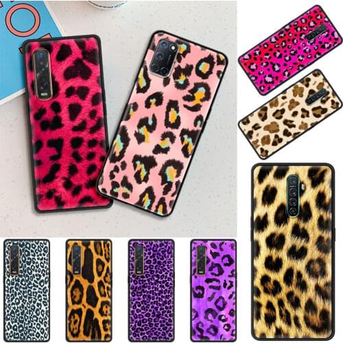 Leopard Print Cover for Oppo A9 2020 A52 A53 Find X2 X3 Lite Reno 3 F11 Ace A55 A93 A94 A74 4 Pro 5G TPU Cell Phone Case