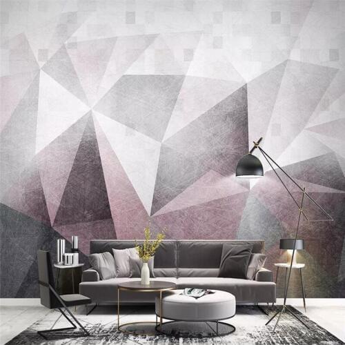 Decorative wallpaper Nordic abstract style line geometry modern simple TV background wall
