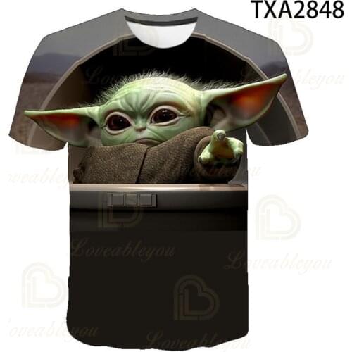 Baby Yoda MandaloreT Shirt Men Women Children Wars T-shirt 3D Print Tops Boy Girl Kids Cool Summer Tee Male