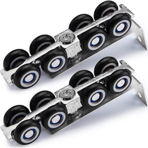 Hardware Slide Doors Pulley, Sliding Doors Hanging Rail Wheel, Small Size, 1 Sets/ ,for One Door/ 30 * 30 Hanging Rail