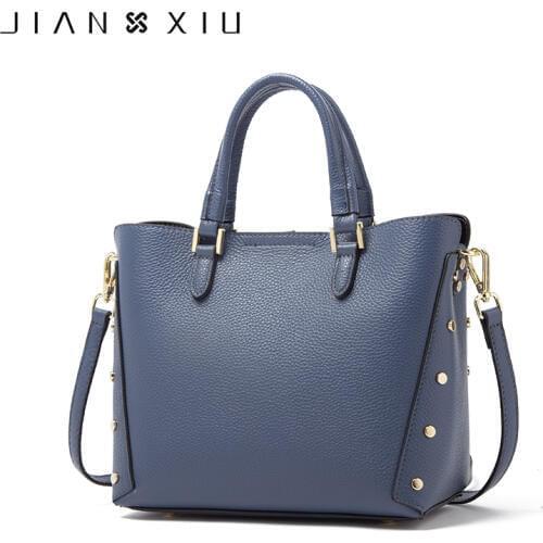 JIANXIU Brand Luxury Handbags Women Bags Designer Genuine Leather Tassel Shoulde Bags Double Zip Compartment Tote Bag New Purses