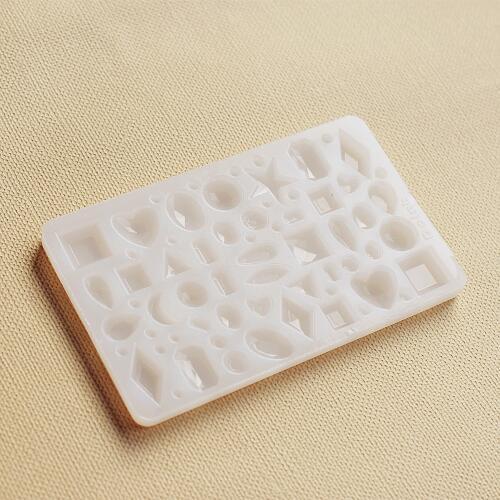 Small beads pendant earrings Silicone Mold Resin Silicone Mould Jewelry Making geometry molds Square Round star moon