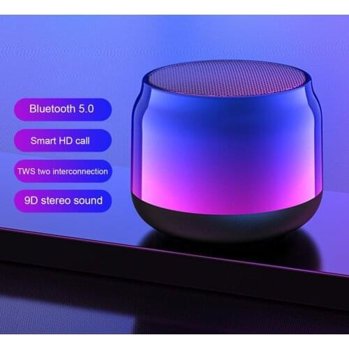 B130 Mini TWS Bluetooth 5.0 Speaker 5W 4-6 Hours Column Portable Speaker Subwoofer Loudspeaker for Home Office Travel