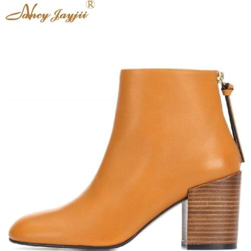 Coban leather Boots Zipper Women Shoe Round Toe Bridle Med Heel 3 Inches Wine Red Autumn 2021 Female Modern StyleLarge Size 41