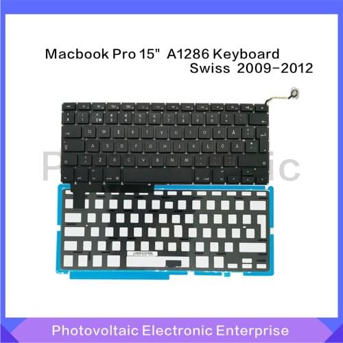 New For Macbook Pro 15" A1286 Swiss Switzerland Keyboard With Backlight Backlit 2009 2010 2011 2012