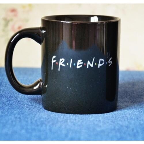 New Friends TV Show Series Black Ceramic Coffee Tea Cup Mug Friends Logo---Loveful