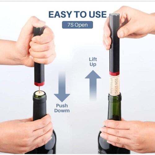 Wine Bottle Opener Air Pump Opening Tool Stainless Steel Pin Cork Remover Air Pressure Corkscrew Stopper Kitchen Bar Accessories