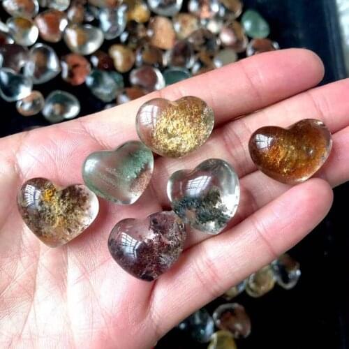 Ghost Heart Natural Stones Quartz Minerals Crystals Heaing Reiki Gemstones Decorations