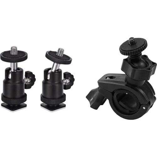 Suction Cup for Mobius Action Cam Car Keys with 2 Pcs Mini Ball Head with Hot Shoe Mount Adapter for Dslr Camera