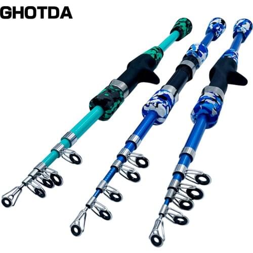 High Quality Telescopic Fishing Pole Portable Carp 13m 1.5m 1.8m Camouflage Spinning Casting Handle Fishing Rod