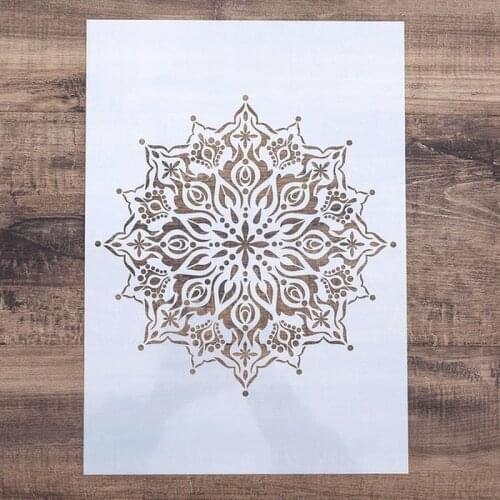 A4 A3 A2 Size DIY Craft Lion Mandala Stencil for Wall Painting Scrapbooking Stamping Stamp Album DecorEmbossing Paper Card