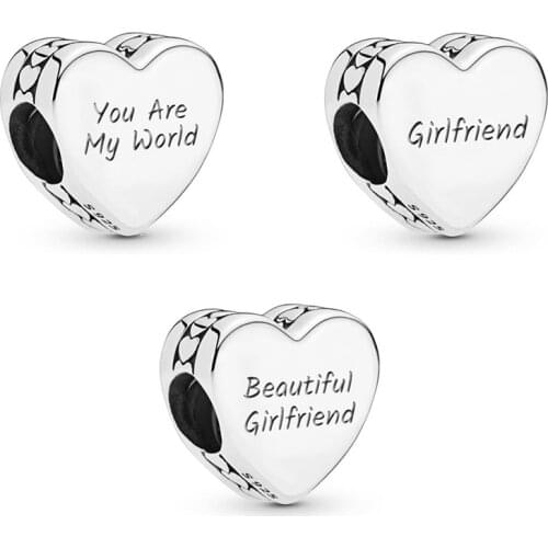 High-quality, Exquisite And Fashionable New Girlfriends Heart, You Are My World, Heart Bracelet Charm, Romantic Gift For Lady