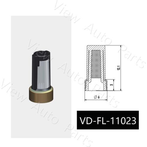 10pcs Fuel Injector Micro Basket Filter Top Quality Injector Repair Service Kits Size: 6x3x12.1mm VD-FL-11023