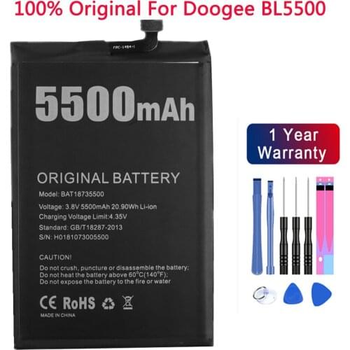 100% Original BAT18735500 battery 5500mah for Doogee s55 s55Lite Cellphone batteries Doogee s55 battery + free Tools