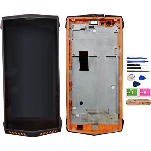 100% Tested Original For Poptel P60 LCD Display LCDs Touch Screen Digitizer Sensor Assembly Replacement Frame Tools