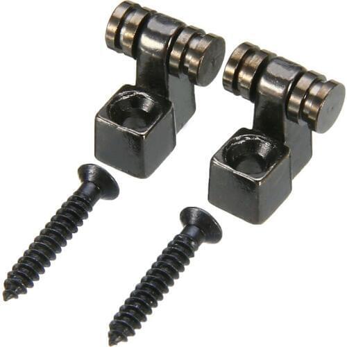 2Pcs Metal Electric Guitar Roller String Trees String Retainer Mounting Guitar Tree Guide for Electric Guitars Parts Accessories