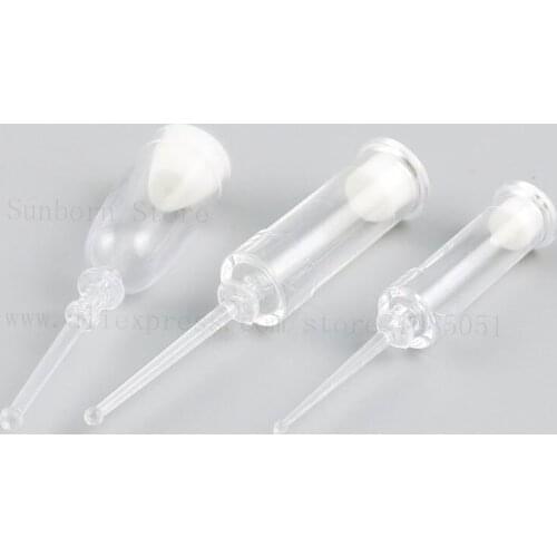 20 X Mini Vacuum 3ml Airless Disposable PS makeup trial bottles cute vial