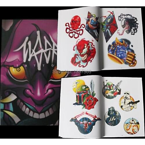 2018 Taiwan Stly Tattoo Manuscript European and American Japanese Traditional Cartoon Movies Small Fresh Patterns New Tattoos