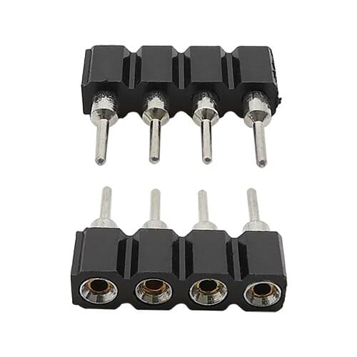 5/10/20Pcs RGB Female Jack 4 Pin RGB LED Connector 4P Needle 10mm LED Splitter Cable LED Strip Light Connector for RGB 5050 3528