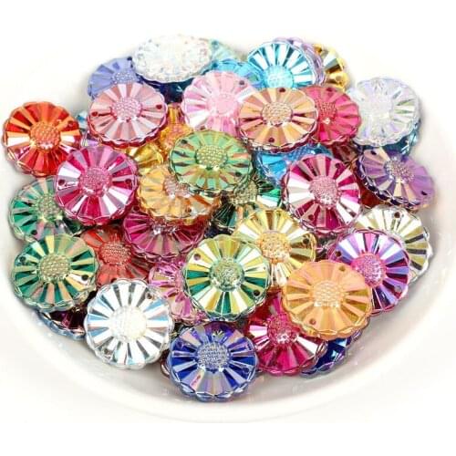 50Pcs 20mm Mixed Resin Tartan Flower Flatback Cabochon Embellishments Scrapbooking Decoration Diy Craft Supplies Accessories