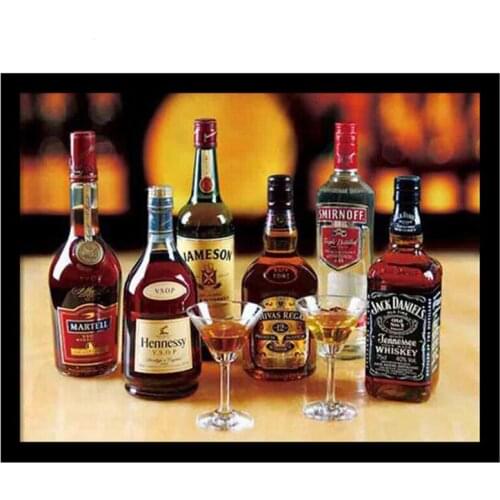 5D Diamond Embroidery Sale Wine Bottle Full Square Round Diy Diamond Painting still life Cross Stitch Kit Diamond MosaicZP-2390