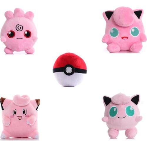 Anime Pokemoned Jigglypuff Cleffa Igglybuff plush toys soft dolls kawaii room decor stuffed toys for children Holiday gift
