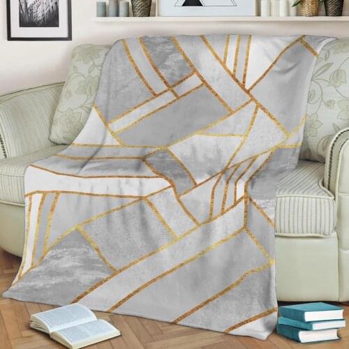 Abstract Geometric 3D Printed Velvet Plush Throw Fleece Blanket Bedspread Sherpa Blanket Home Decora