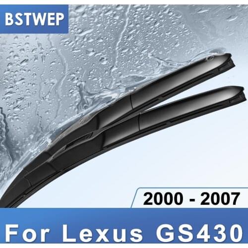 BSTWEP Hybrid Wiper Blades for Lexus GS430 Fit Hook Arms 2000 2001 2002 2003 2004 2005 2006 2007
