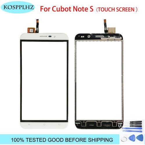 Black/ White/gold/rose gold 5.5 inch front outer glass For Cubot note s Touch Screen Touch Panel Lens Replacement notes + Tools