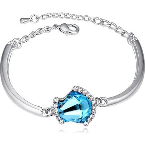 Luxury Brand Women Bracelet Crystals from Swarovski Charm Bracelet for Women Sea shell shape Bracelets & Bangles Jewelry Gift