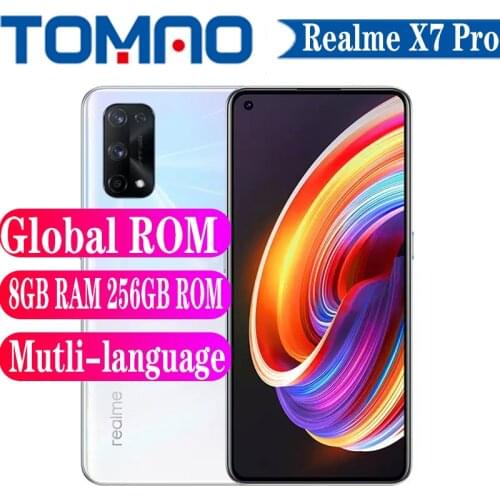 Global ROM Realme X7 Pro 6GB 8GB RAM 128GB 256GB ROM Smartphone 5G 64MP 120Hz AMOLED Screen 6.55“ 4500mAh 65W Fast Charger NFC