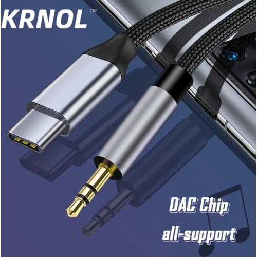 USB C to 3.5 MM Jack AUX Cable Type C Auxiliary Audio Cord for Car Headphone Tipe C AUX Cables Wire DAC USBC AUX Cabel Adaptor